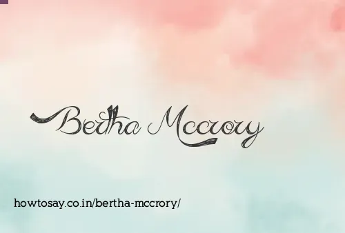 Bertha Mccrory