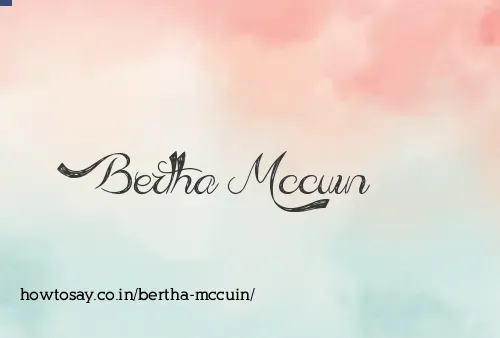Bertha Mccuin
