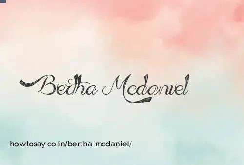Bertha Mcdaniel