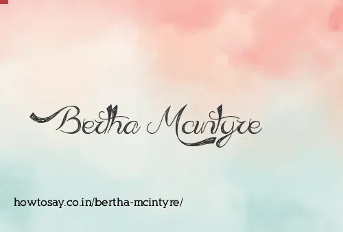 Bertha Mcintyre