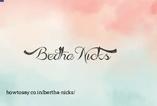 Bertha Nicks