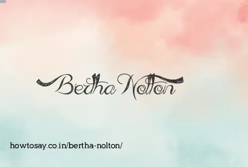 Bertha Nolton