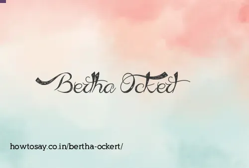 Bertha Ockert