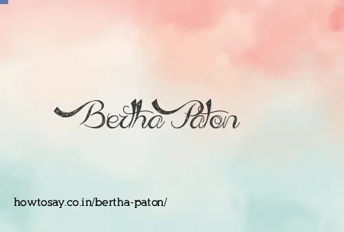 Bertha Paton