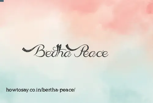 Bertha Peace
