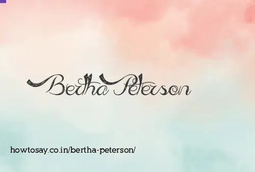Bertha Peterson