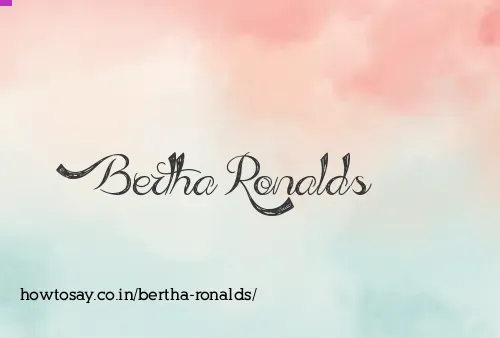 Bertha Ronalds