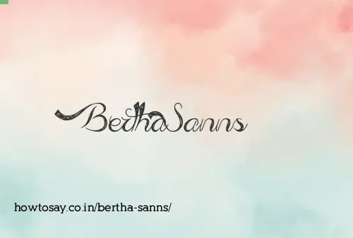 Bertha Sanns
