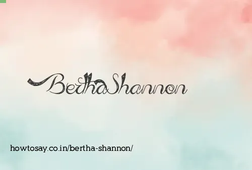 Bertha Shannon