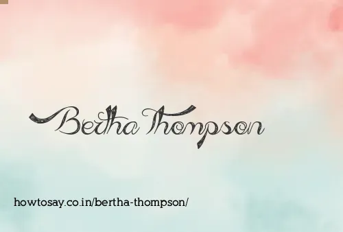 Bertha Thompson