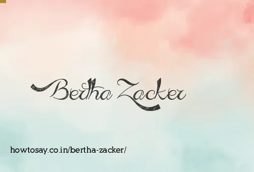 Bertha Zacker