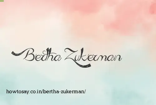 Bertha Zukerman