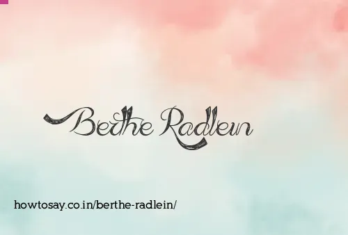 Berthe Radlein