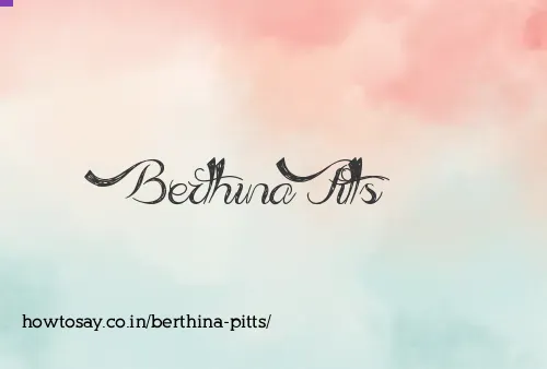 Berthina Pitts