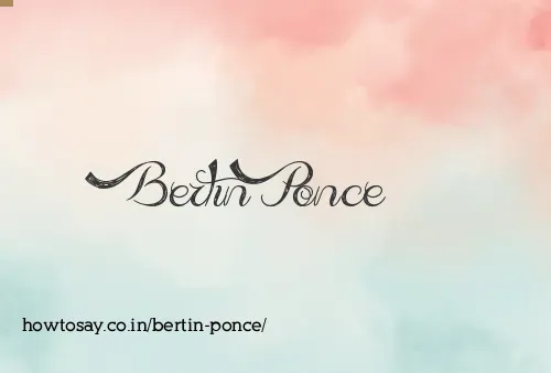 Bertin Ponce