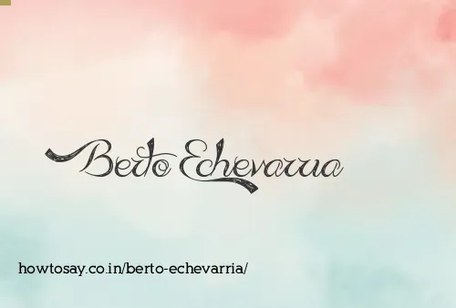 Berto Echevarria