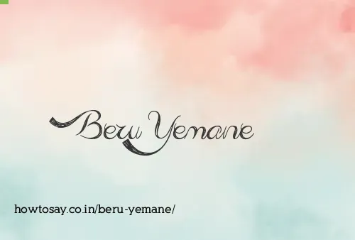 Beru Yemane