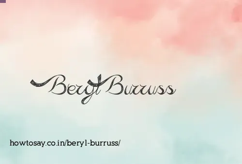 Beryl Burruss