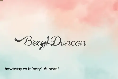 Beryl Duncan