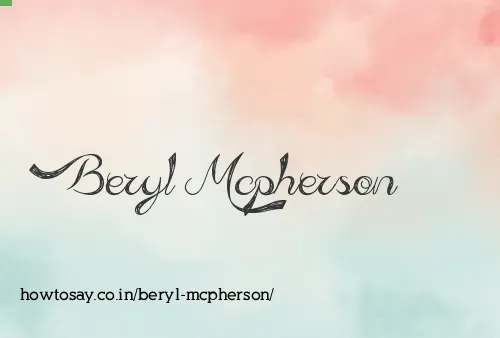 Beryl Mcpherson