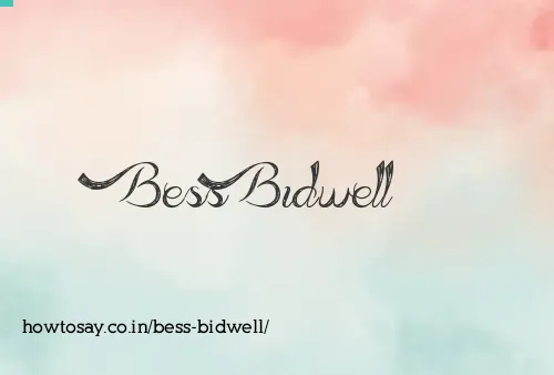 Bess Bidwell