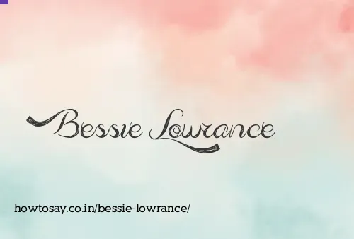 Bessie Lowrance