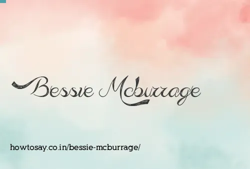 Bessie Mcburrage