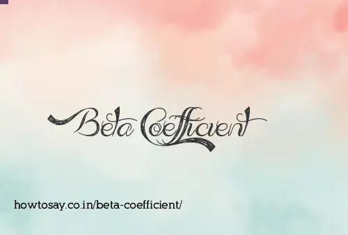 Beta Coefficient