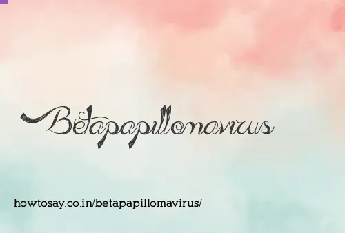 Betapapillomavirus