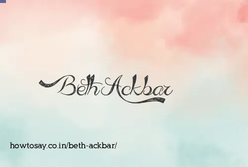 Beth Ackbar