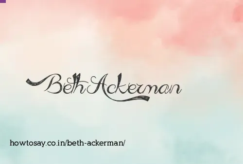 Beth Ackerman