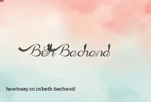 Beth Bachand