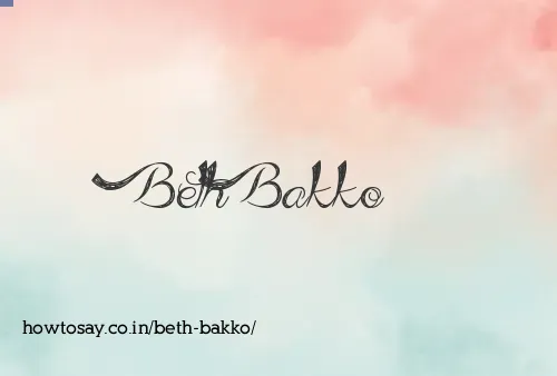 Beth Bakko