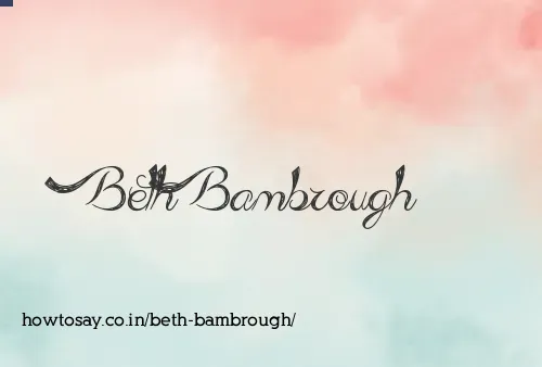 Beth Bambrough