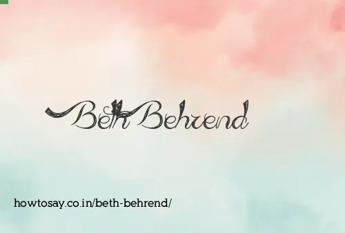 Beth Behrend