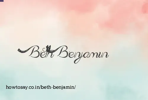 Beth Benjamin