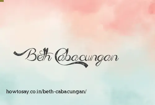 Beth Cabacungan