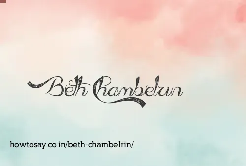 Beth Chambelrin