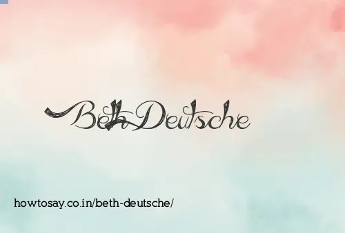Beth Deutsche