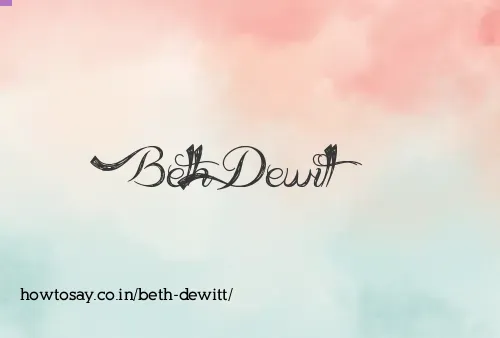Beth Dewitt