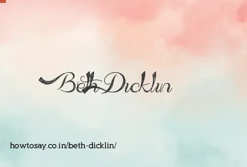 Beth Dicklin