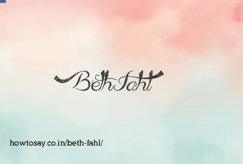 Beth Fahl