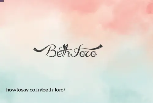Beth Foro