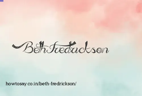 Beth Fredrickson