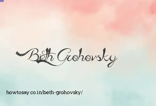 Beth Grohovsky