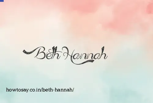 Beth Hannah