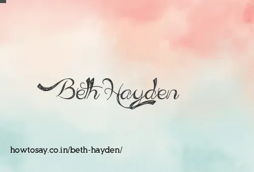 Beth Hayden
