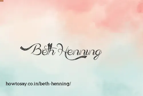 Beth Henning