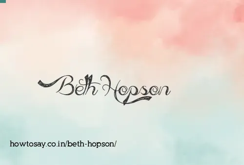 Beth Hopson