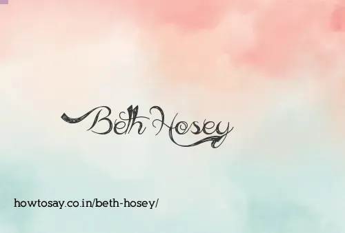Beth Hosey
